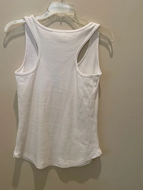 Haven White Ribbed Racer Back Tank Top - Picture 2 of 4